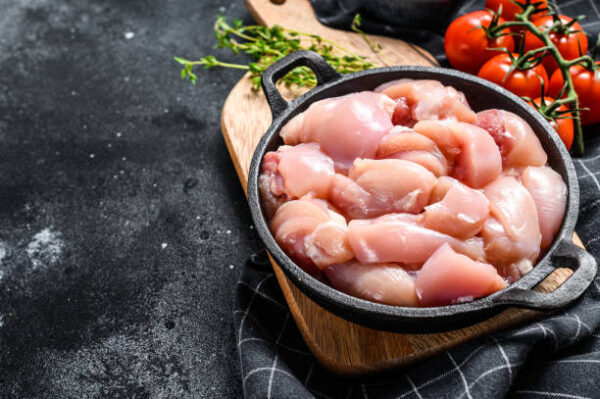 Boneless small cut chicken